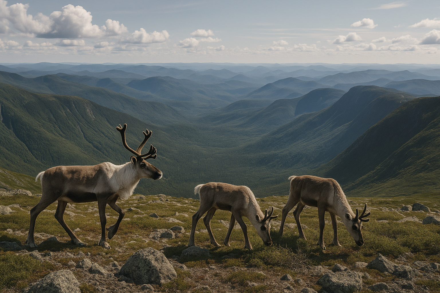 Mont Jacques-Cartier summit Gaspésie caribou panorama