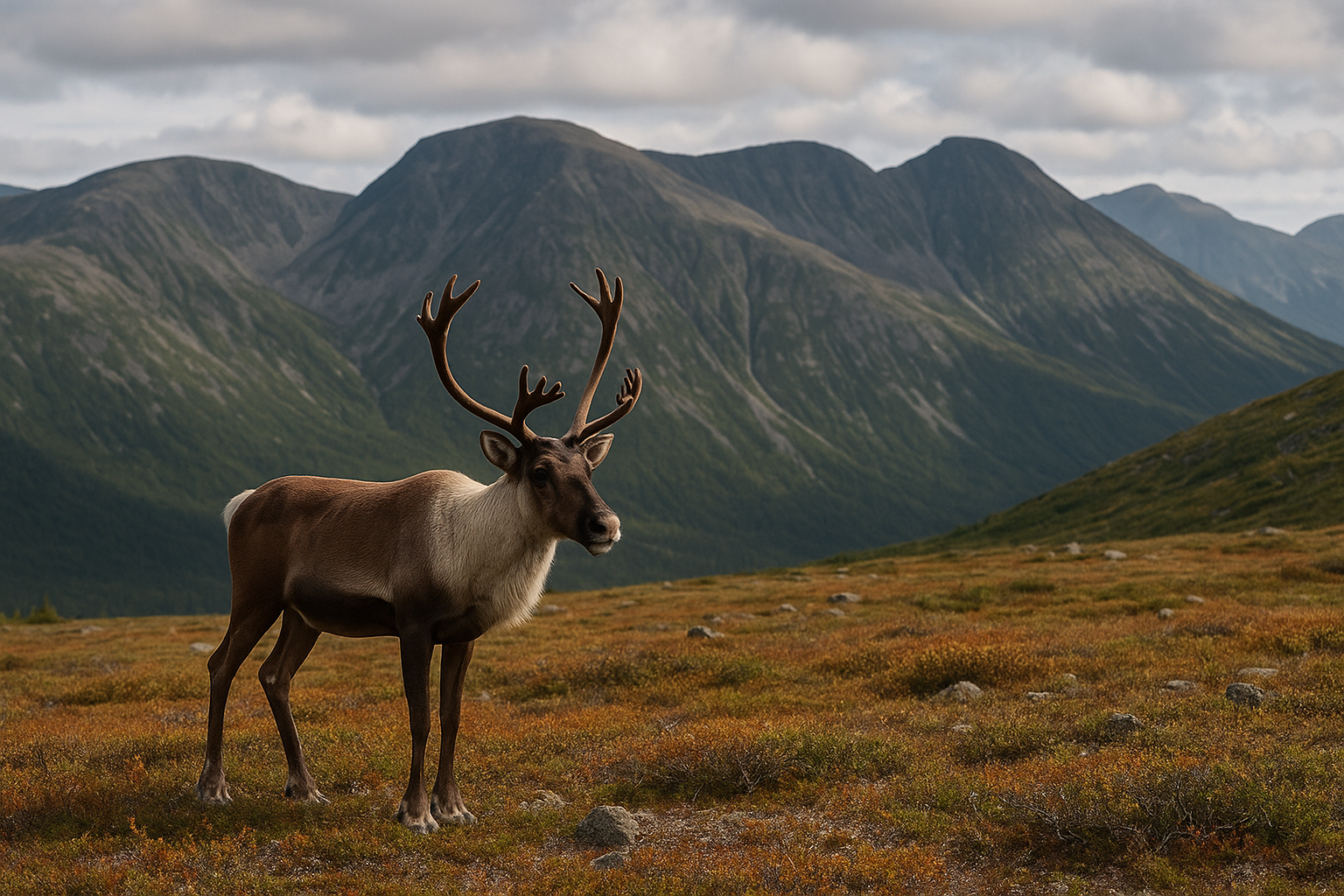 caribou alpine tundra Mont Xalibu Gaspésie