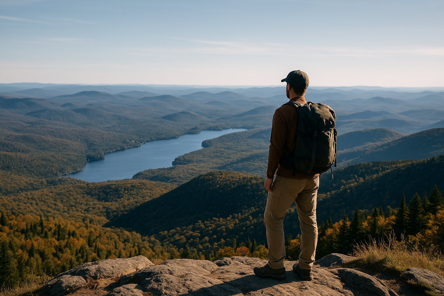 sommet Mont Tremblant vue panoramique Laurentides