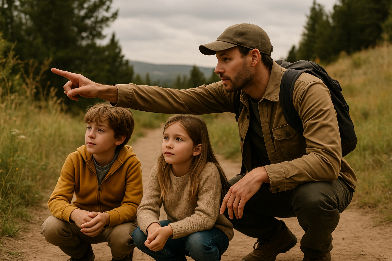 parent enseignement sécurité enfants randonnée nature