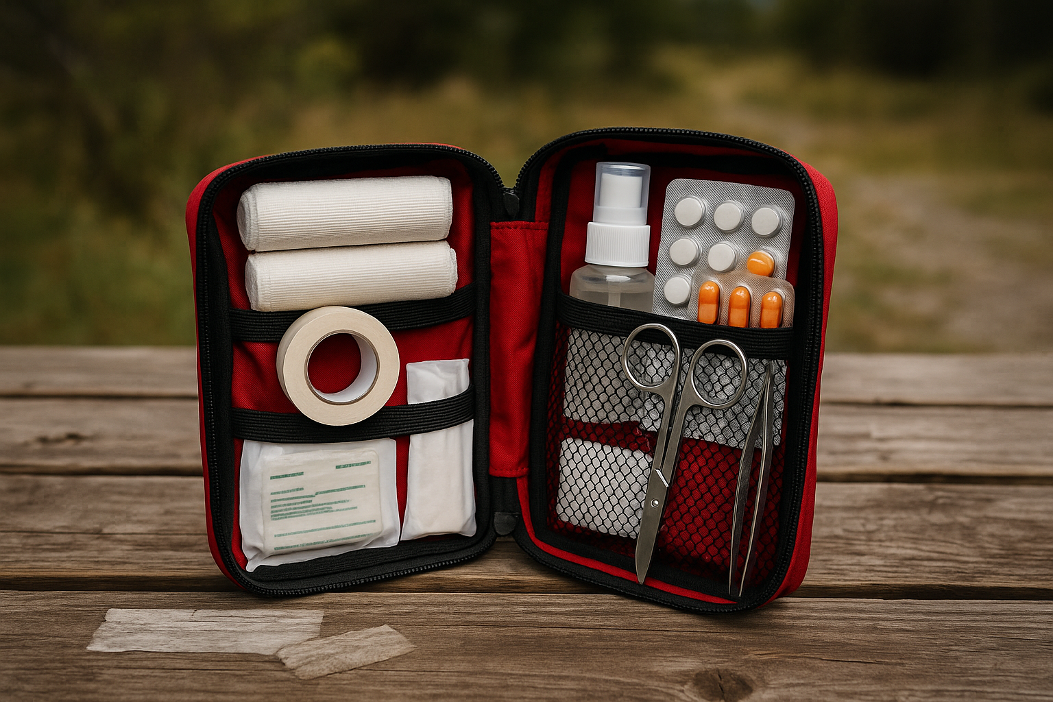 trousse premiers soins randonnée équipement urgence