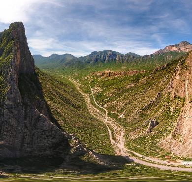 Mexico  mountain outdoor nature valley landscape canyon cloud sky hill plant hillside