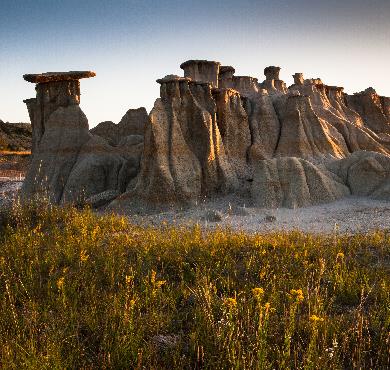 North Dakota  nature outdoor desert mountain sky rock several