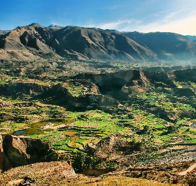 Peru  mountain outdoor sky nature landscape water cloud rock background lone hillside distance