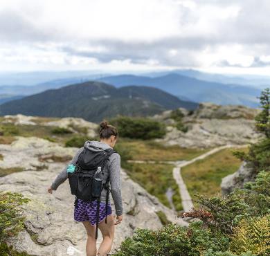 Vermont  mountain outdoor sky person hiking rock clothing cloud nature hillside highland
