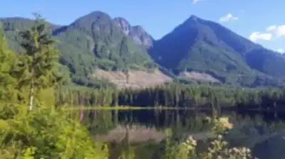 Hiking view of Pine Lake