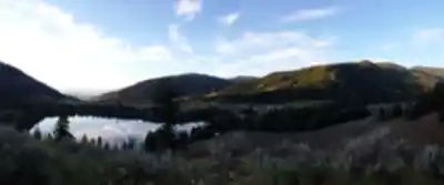 Hiking view of Twin Lakes