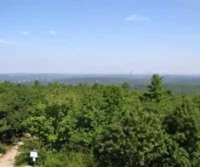 Hills of Central Massachusetts hiking trail - natural landscape