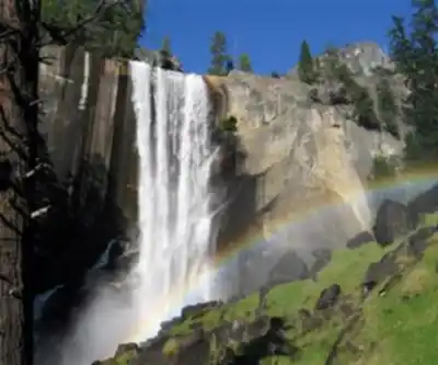 Vernal and Nevada Falls (The Mist) Trail hiking trail - natural landscape