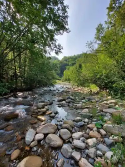 Hiking view of Chutes Jean Larose