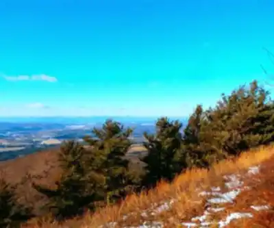 Round Mountain, New York hiking trail - natural landscape