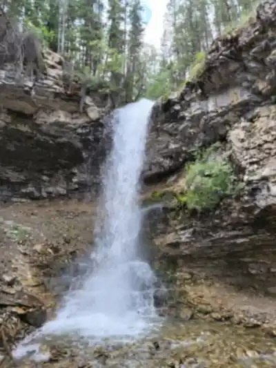 Hiking view of Troll Falls