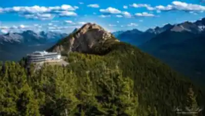 Hiking view of Sulphur Mountain