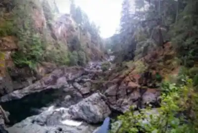 Vue en randonnée de Sooke Potholes Provincial Park