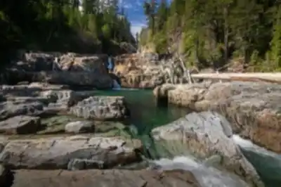 Lower Myra Falls hiking trail - natural landscape
