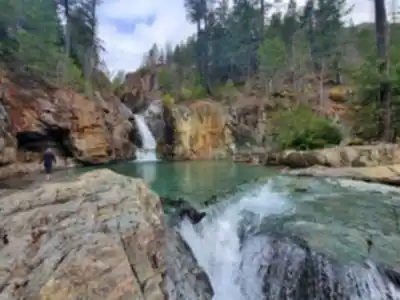 Hiking view of Lower Myra Falls