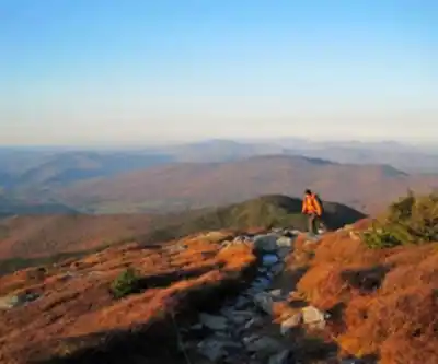 Hiking view of Mount Mansfield
