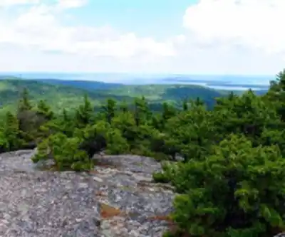 Cranberry Peak, Maine hiking trail - natural landscape