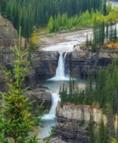 Vue en randonnée de Crescent Falls