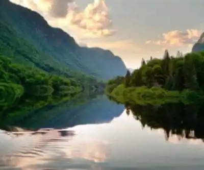 Vue en randonnée de Parc National De La Jacques-cartier