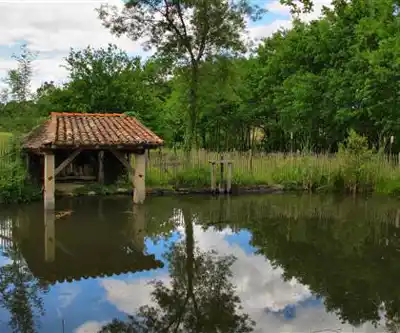 Le Grand Etang de La Jemaye hiking trail - natural landscape