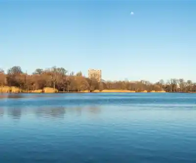 Prospect Park Lake hiking trail - natural landscape