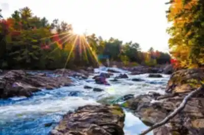 Sentier de randonnée Parc régional de la Rivière-du-Nord | Chutes Wilson - paysage naturel