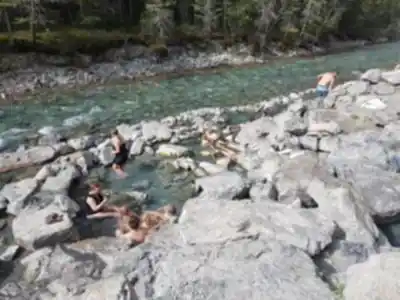 Lussier Hot Springs hiking trail - natural landscape