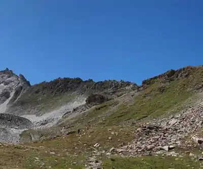 Lac de la Sassière hiking trail - natural landscape