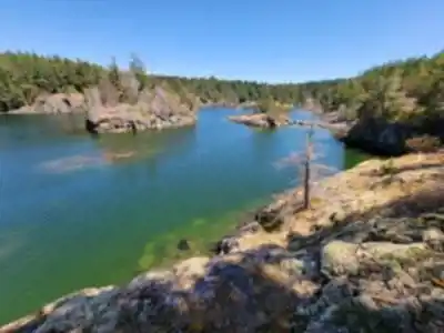 Smuggler Cove Marine Provincial Park hiking trail - natural landscape