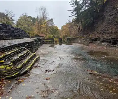 Sentier de randonnée Stony Brook State Park - paysage naturel