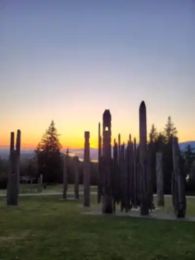 Paysage de Burnaby Mountain Park - randonnée pédestre
