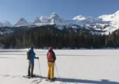 Hiking view of Island Lake Lodge