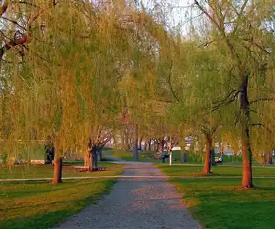 Salem Willows Park hiking trail - natural landscape