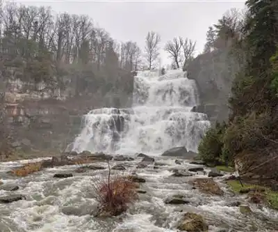 Chittenango Falls State Park hiking trail - natural landscape