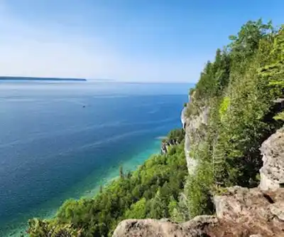 The Massasauga Provincial Park hiking trail - natural landscape