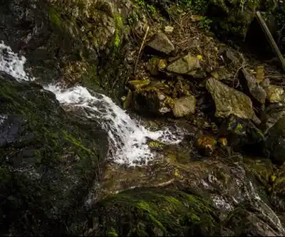 WaterFalls High Mountain hiking trail - natural landscape
