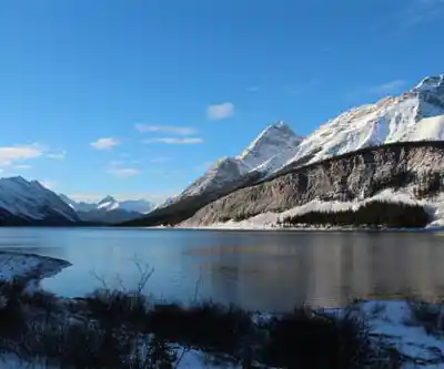 Hiking view of Spray Lakes Reservoir