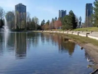 Hiking view of Lafarge Lake