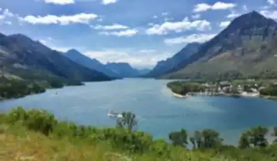 Waterton Lakes National Park of Canada hiking trail - natural landscape