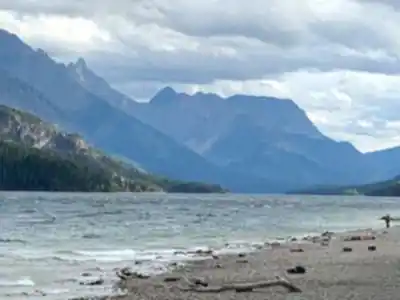 Hiking view of Waterton Lakes National Park of Canada
