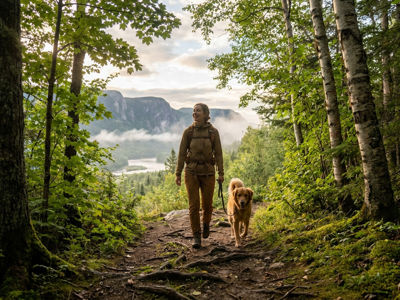 Randonnée avec chien au Québec : parcs, règles et trousse