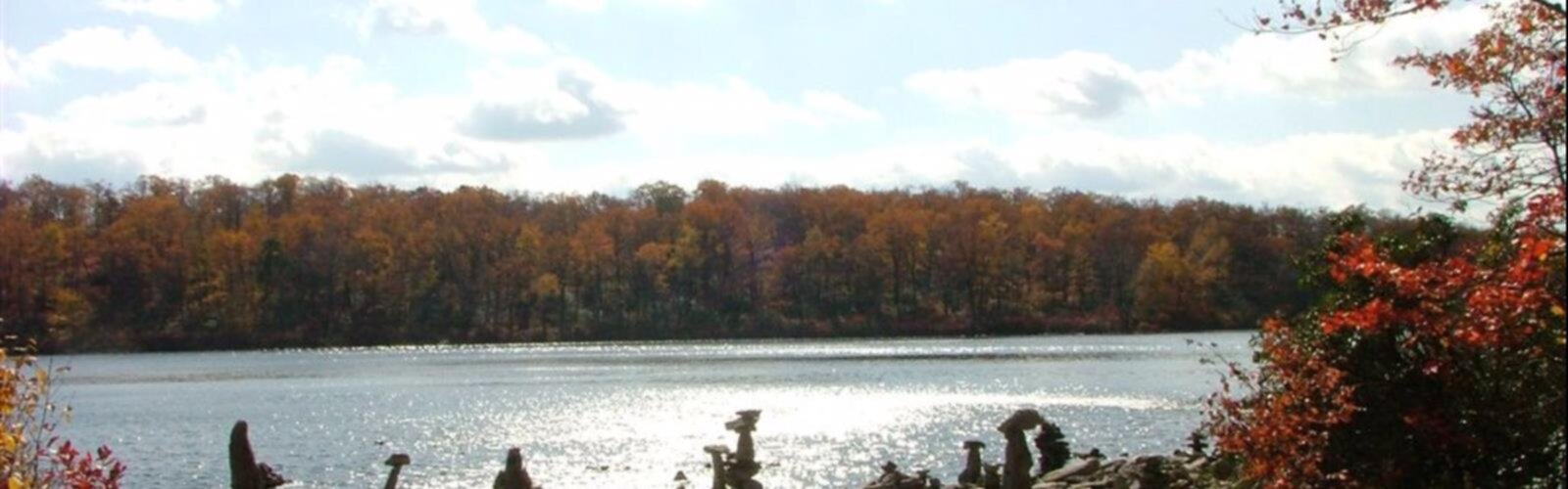Hiking Appalachian Trail Fox Gap to Delaware Water Gap - panoramic view  tree outdoor sky water nature autumn cloud lake fall
