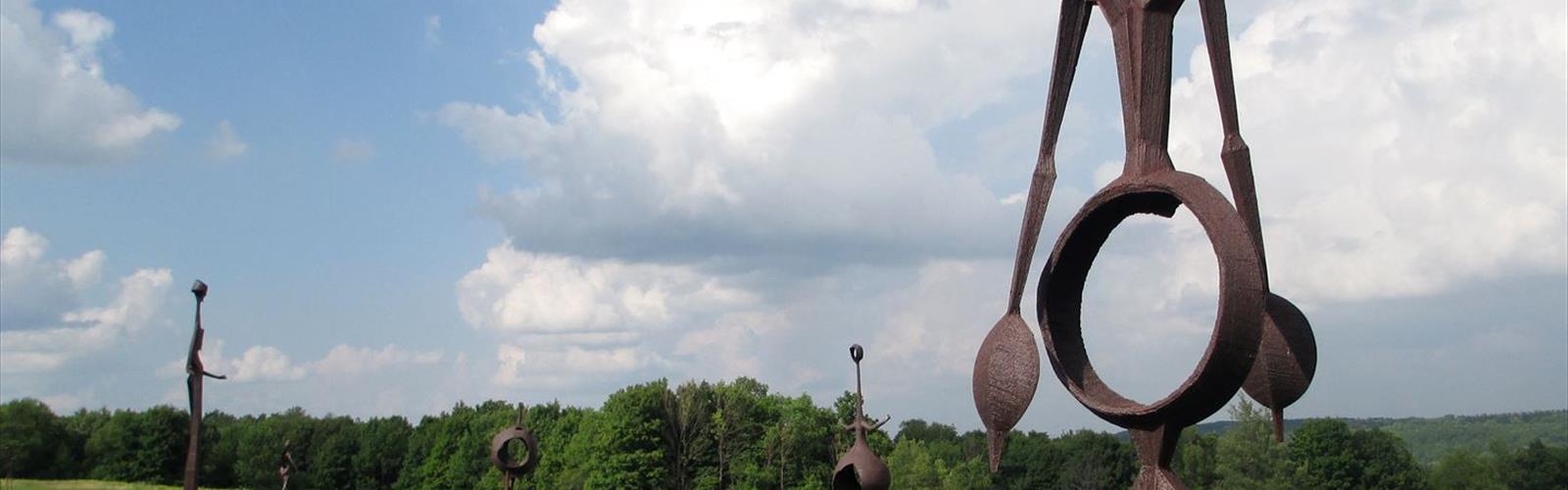 Griffis Sculpture Park trail - hiking in East Otto