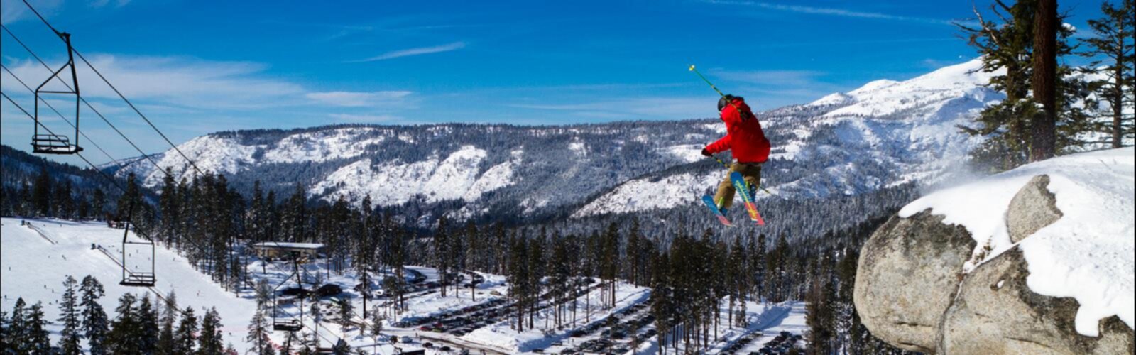 Hiking Sierra at Tahoe | Lake Tahoe California Ski - panoramic view  outdoor snow sky person mountain snowboarding ski nature air jumping jacket snowboard slope skiing