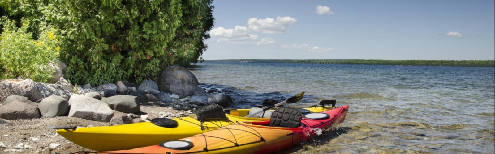 Hiking Manitoulin Island - panoramic view  outdoor water sky lake beach watercraft transport canoe cloud vehicle boat raft Watercraft Vehicle