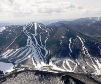 Cannon Mountain trail - hiking in White Mountains  mountain outdoor sky nature snow aerial background highland