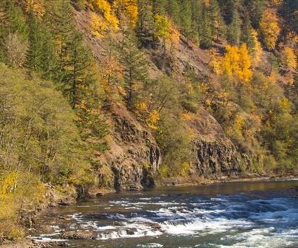 Clackamas River trail - hiking in Central Oregon