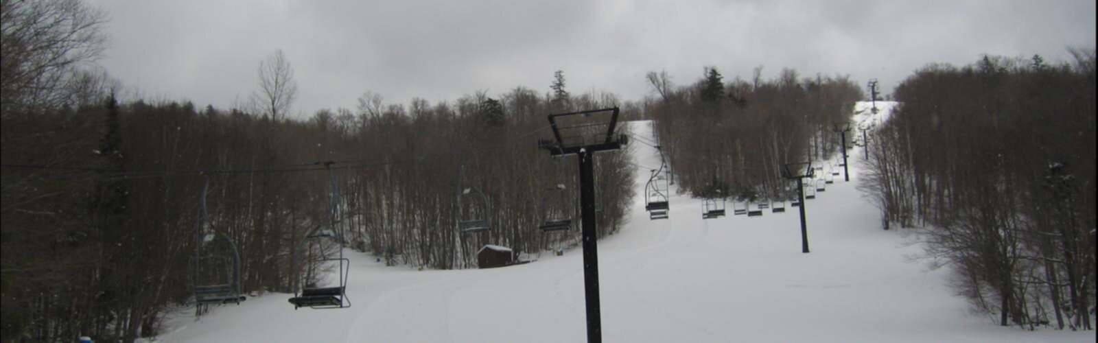 Hiking Middlebury College Snow Bowl - panoramic view  snow outdoor tree sky skiing winter nature transport cold ski tow slope ski slope forest day