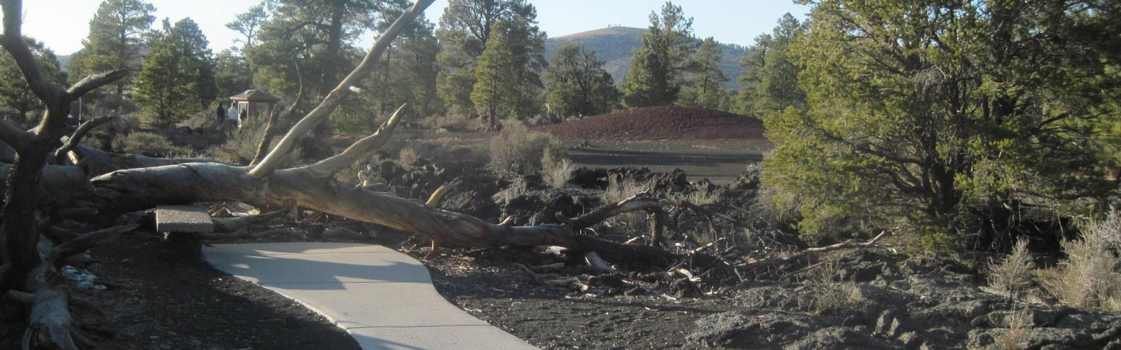 Sunset Crater Volcano trail - hiking in Northern Arizona